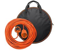 Spares2Go Power Cable For Qualcast Lawnmower Trimmer Strimmer Uk 10M Mains Plug + Storage Bag