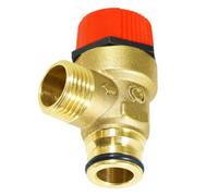 SPARES2GO Pressure Relief Safety Valve for Baxi Boiler 3 Bar 1/2" BSP Male x Push Fit Brass PRV