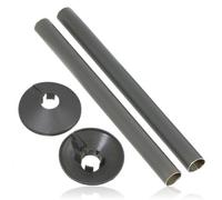Spares2Go Radiator Pipe Covers Shroud Collars Sleeve Anthacite Grey 15mm X 200mm