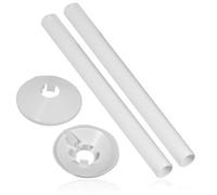 Spares2Go Radiator Pipe Covers Shroud Collars Sleeve White 15mm X 200mm