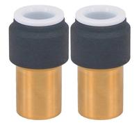 Spares2Go Radiator Valve 15mm X 10mm Anthracite Pushfit Reducing Straight Speed Fit Compression Stem Valves (Pack Of 2)