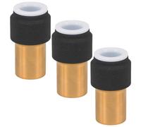 Spares2Go Radiator Valve 15mm X 10mm Black Pushfit Reducing Straight Speed Fit Compression Stem Valves (Pack Of 3)