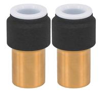 SPARES2GO Radiator Valve 15mm x 10mm Black Pushfit Reducing Straight Speed Fit Compression Stem Valves (Pack of 2)
