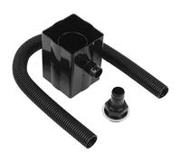 Spares2Go Rainwater Diverter 65mm Square 68mm Round Downpipe Water Butt Kit (Black)