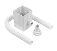 Spares2Go Rainwater Diverter 65mm Square 68mm Round Downpipe Water Butt Kit (White)