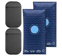 Spares2Go Reusable Dehumidifier Car Home Moisture Absorber Silica Gel Desiccant Bags With Non-Slip Mats (1Kg, Pack Of 2)