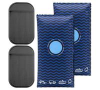 SPARES2GO Reusable Dehumidifier Car Home Moisture Absorber Silica Gel Desiccant Bags with Non-Slip Mats (1KG, Pack of 2)
