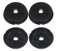 SPARES2GO Round Charcoal Vent Filter for Homeking Oven Cooker Hoods (Pack of 4)