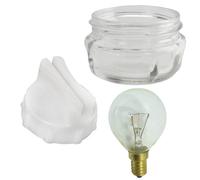 SPARES2GO Screw In Glass Lamp Bulb Lens Cover + Removal Tool + 40w Light Bulb for Neff Oven Cooker