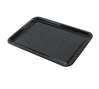 SPARES2GO Shallow Large Vitreous Enamel Raised Centre Oven Baking Tray