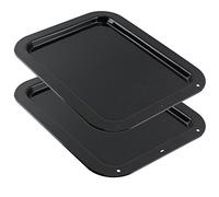 Spares2go Shallow Medium Vitreous Enamel Oven Baking Trays (Pack of 2)