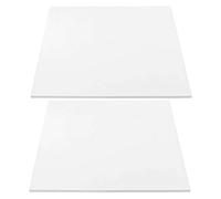 SPARES2GO Shop Display Shelf Clear Perspex Cut to Size (520 x 350mm, Pack of 2)