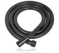 SPARES2GO Shower Hose 1.5m Stainless Steel Matt Black 11mm bore Anti-Kink 1/2in Replacement