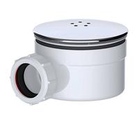 Spares2Go Shower Trap For 90mm Tray Plug Hole 1.5" Luxury Drain Water Waste Dome Base Kit (Chrome Silver)