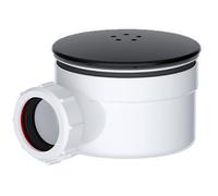 Spares2Go Shower Trap For 90mm Tray Plug Hole 1.5" Luxury Drain Water Waste Dome Base Kit (Matt Black)