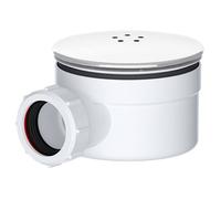 Spares2Go Shower Trap For 90mm Tray Plug Hole 1.5" Luxury Drain Water Waste Dome Base Kit (Matt White)