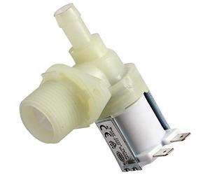 SPARES2GO Single Water Inlet Solenoid Valve for Lamona LAM8300 LAM8600 Series Dishwashers (90 Degrees, One Way)
