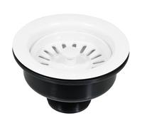 Spares2Go Sink Waste Basket Strainer Plug 1 1/2" Bsp Kitchen Bathroom Basin Unit (Gloss White)