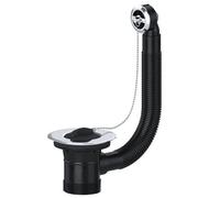 SPARES2GO Sink Waste Combination Overflow Plug with Chain 40mm 1.5" (Round)