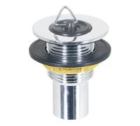 SPARES2GO Sink Waste Plug Chrome Brass Caravan Motorhome Campervan Boat Basin Straight Pipe (3/4" 20mm)