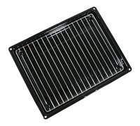 SPARES2GO Small Baking Roasting Tray Grill Pan for Hotpoint, fits Indesit Oven Cooker + Insert Grid Stand (355mm x 280mm)