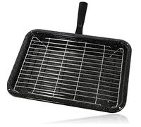SPARES2GO Small Grill Pan, Rack & Detachable Handle Compatible with Neff Oven Cookers
