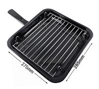 SPARES2GO Small Square Grill Pan, Rack & Detachable Handle for Hotpoint Oven Cookers