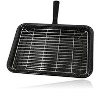 Spares2go Small to Medium Grill Pan, Rack & Detachable Handle for Zanussi Oven Cookers (Non-Stick)