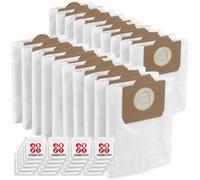SPARES2GO SMS Dust Bags compatible with Fox F50-800 30L Wet & Dry Vacuum Cleaner Dust Extractor (Pack of 20 + Fresheners)