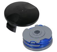 Spares2Go Spool Line And Cap Compatible With Macallister Gtb2-600 Mgt 600 Strimmer Trimmer (1.5mm, 5M)