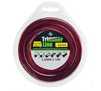 SPARES2GO Square 2.4mm Diameter 15m Long Pro Cord Line compatible with Stihl Strimmer Trimmer Brush Cutter