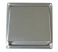 Spares2Go Stainless Steel External Wall Air Vent Non Return Flap Outlet (4" / 100mm)