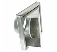 Spares2Go Stainless Steel External Wall Air Vent Non Return Flap Outlet (6" / 150mm)