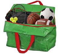 SPARES2GO Storage Bag for Sports Kit Football Balls Rugby Hockey Cricket Tennis (Green, 50L)