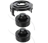 SPARES2GO Strimmer Line & Spool Cover Kit for Challenge N1F-GT-220/250-C N1F-GT-250/350-B Trimmer (2 Spools)
