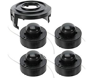 SPARES2GO Strimmer Line & Spool Cover Kit for Challenge N1F-GT-220/250-C N1F-GT-250/350-B Trimmer (4 Spools)