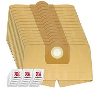 SPARES2GO Strong Dust Bags for Karcher WD3 WD3P MV3 Wet & Dry Vacuum Cleaner (Pack of 15 + Freshener Tabs)