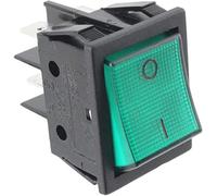 SPARES2GO SW69 Green Neon On/Off Rocker Switch Unit for Lincat Lamp Warmer Bar/Heated Display