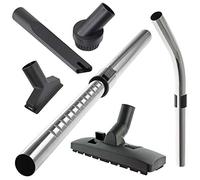 SPARES2GO Telescopic Curved Rod Handle Mini Tools for Numatic Henry Vacuum | Complete Tool Kit with Floor Head, Adjustable Pipe, Dusting Brush, Crevice, Bent End Top Tube and Upholstery Nozzles