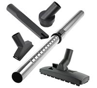 SPARES2GO Telescopic Rod Floor Brush and Tools Kit for Vacuum Cleaners 32mm | Fits all 3.2cm Flush Fitting Hose Ends and Rods, Fully Adjustable Space-Saving Tube, Complete Replacement Spare Parts Kit