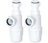 SPARES2GO Telescopic Waste Bottle Trap Bathroom Kitchen Sink Basin Urinal Bidet Seal Kit (32mm 1.25") (Pack of 2)