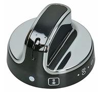 SPARES2GO Temperature Control Knob Main Oven Fits Stoves Fits New World Fits Belling (Black/Silver)