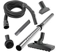 SPARES2GO Tool Kit for Karcher MV2 A2004 A2024 A2054 WD2 WD3 Vacuum Cleaner | Complete Hose, Telescopic Rod, Brush Head, Crevice, Upholstery Stair Nozzle and Mini Cleaning Tools Set