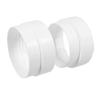 SPARES2GO Tumble Dryer Vent Adaptor Kit 4" 100mm Threaded Male & Female Duct Hose Outlet Connector Rings