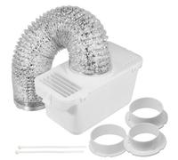 Spares2Go Tumble Dryer Vent Kit For White Knight Crosslee Aluminium Hose+ 3 X Adaptor 1.4M