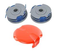 SPARES2GO Twin Line and Spool Cover for Flymo Strimmer/Trimmer (Pack of 2 Lines)