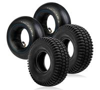 SPARES2GO Tyre 3.00-4 Pneumatic Mobility Scooter 300x4 3.00x4 260x85 4" Rim + inner tube x 2