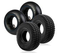 SPARES2GO Tyre 3.00-4 Pneumatic Mobility Scooter 300x4 3.00x4 260x85 4" Rim x 2 + inner tube x 2