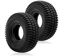 SPARES2GO Tyre 3.00-4 Pneumatic Mobility Scooter Block Tread 300x4 3.00x4 260x85 4" Rim x 2