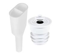 SPARES2GO Universal 2 to 1 Drain Hose Connector + Silicone Seal Plug Washing Machine Dishwasher Outlet Kit